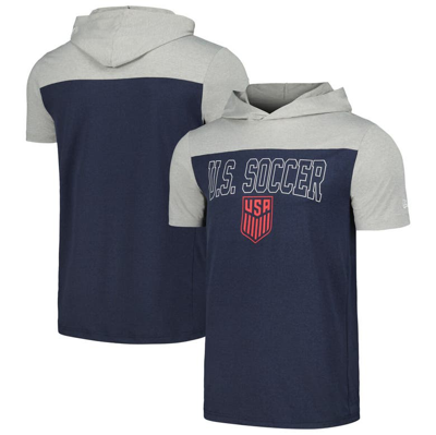 5th And Ocean By New Era 5th & Ocean By New Era Navy Usmnt Active Short Sleeve Hoodie T-shirt