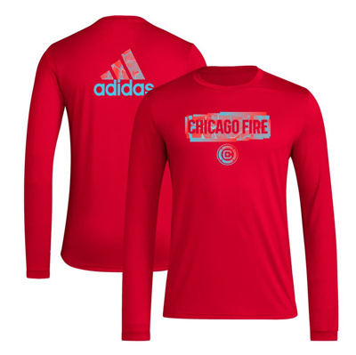 Adidas Originals Adidas Red Chicago Fire Local Pop Aeroready Long Sleeve T-shirt