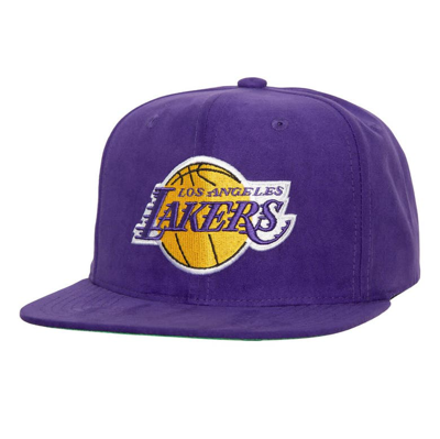 Mitchell & Ness Purple Los Angeles Lakers Sweet Suede Snapback Hat