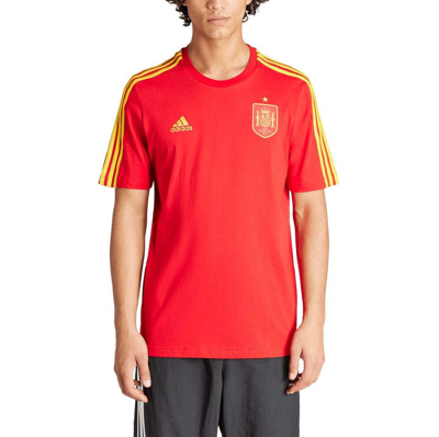 Adidas Originals Men's Adidas Red Spain National Team Dna Three-stripe T-shirt In Better Scarlet