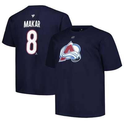 Fanatics Branded Cale Makar Navy Colorado Avalanche Big & Tall Name & Number T-shirt