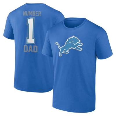 Fanatics Men's Blue Detroit Lions 1 Dad T-shirt