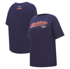 Pro Standard Navy New Orleans Pelicans Script Boyfriend T-shirt In Navy