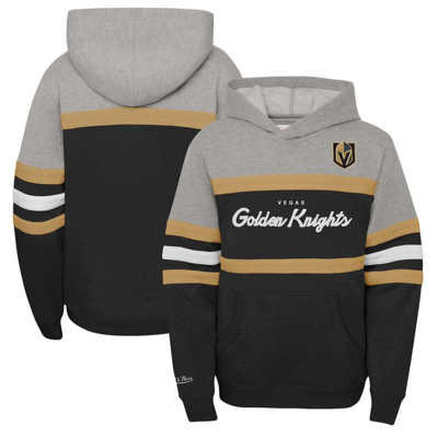 Mitchell & Ness Kids' Big Boys Black Vegas Golden Knights Head Coach Pullover Hoodie