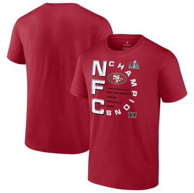 Fanatics Branded Scarlet San Francisco 49ers 2023 Nfc Champions Right Side Big & Tall T-shirt