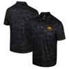 COLOSSEUM COLOSSEUM BLACK IOWA HAWKEYES DALY PRINT POLO