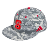 ADIDAS ORIGINALS ADIDAS CAMO NC STATE WOLFPACK ON-FIELD BASEBALL FITTED HAT