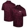 COLOSSEUM COLOSSEUM MAROON MISSISSIPPI STATE BULLDOGS DALY PRINT POLO