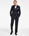 Michael Kors Mens Classic Fit Stretch Black Solid Tuxedo Separates In Black
