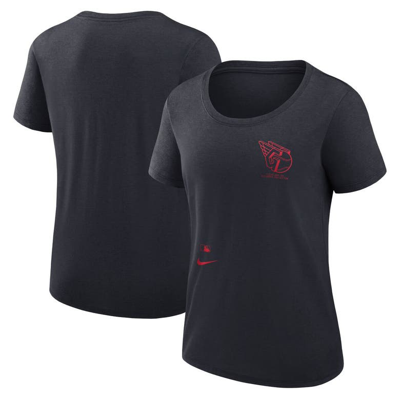 Nike Navy Cleveland Guardians Authentic Collection Performance Scoop Neck T-shirt In Blue