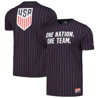 5th And Ocean By New Era 5th & Ocean By New Era Navy Usmnt Throwback Pinstripe T-shirt