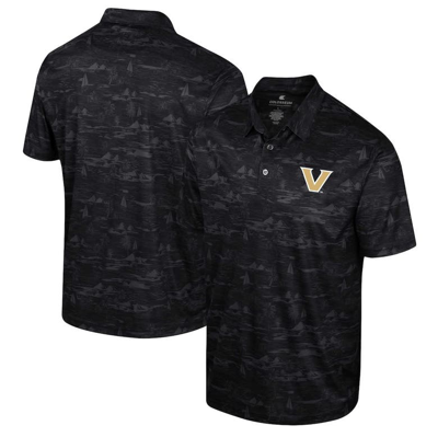 Colosseum Black Vanderbilt Commodores Daly Print Polo