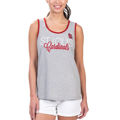 G-iii 4her By Carl Banks Gray St. Louis Cardinals Fastest Lap Tank Top