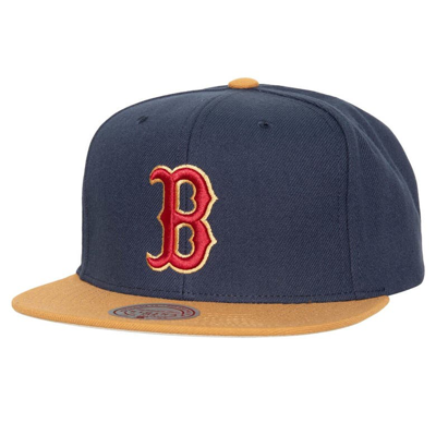 Mitchell & Ness Men's  Navy Boston Red Sox Work It Snapback Hat