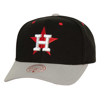 MITCHELL & NESS MITCHELL & NESS BLACK HOUSTON ASTROS BRED PRO ADJUSTABLE HAT