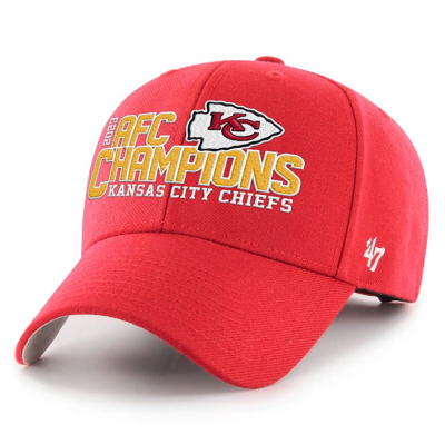 47 '  Red Kansas City Chiefs 2023 Afc Champions Mvp Adjustable Hat