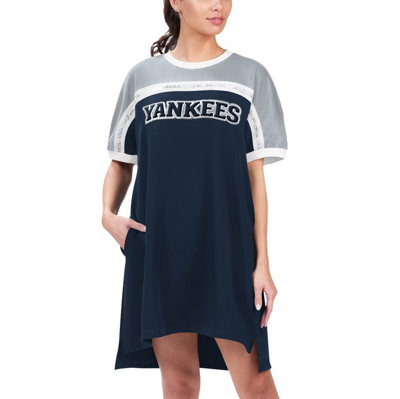 G-iii 4her By Carl Banks Navy/gray New York Yankees Circus Catch Sneaker Dress