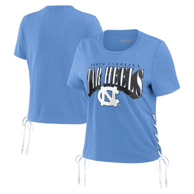 Wear By Erin Andrews Carolina Blue North Carolina Tar Heels Side Lace-up Modest Crop T-shirt
