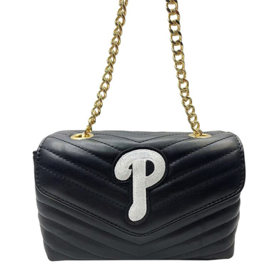 Cuce Philadelphia Phillies Quilted Crossbody Purse In Black