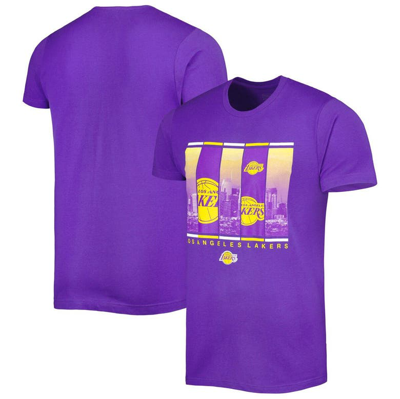 Stadium Essentials Men's  Purple Los Angeles Lakers City Skyline T-shirt