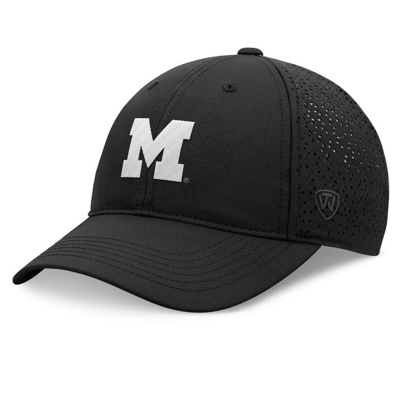 Top Of The World Black Michigan Wolverines Liquesce Trucker Adjustable Hat