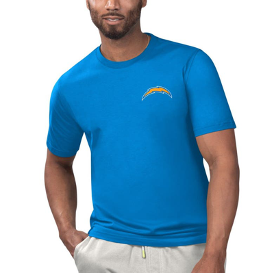 Margaritaville Powder Blue Los Angeles Chargers Licensed To Chill T-shirt