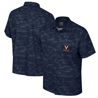 Colosseum Navy Virginia Cavaliers Ozark Button-up Shirt