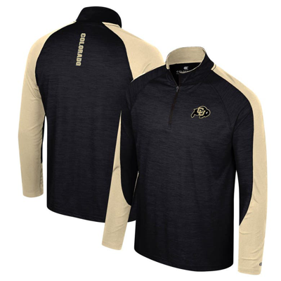 Colosseum Black Colorado Buffaloes Langmore Raglan Quarter-zip Top