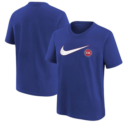 Nike Kids' Youth  Blue Detroit Pistons Swoosh T-shirt