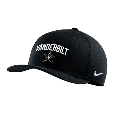 Nike Men's  Black Vanderbilt Commodores Classic99 Swoosh Performance Flex Hat