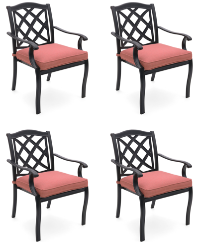 AGIO WYTHBURN MIX AND MATCH LATTICE OUTDOOR DINING CHAIRS, SET OF 4, CREATED FOR MACY'S