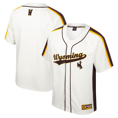 Colosseum Cream Wyoming Cowboys Ruth Button-up Baseball Jersey
