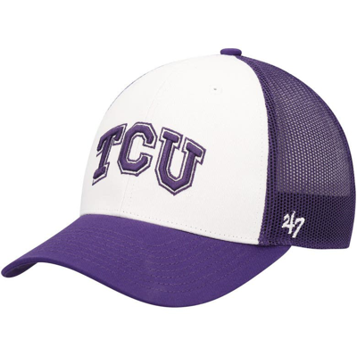 47 ' White/purple Tcu Horned Frogs Freshman Trucker Adjustable Hat