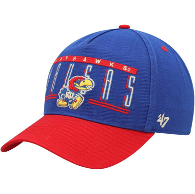 47 ' Royal Kansas Jayhawks Double Header Hitch Adjustable Hat In Blue