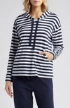 Caslon Organic Cotton Hoodie In Navy Blazer- White Charm Stp
