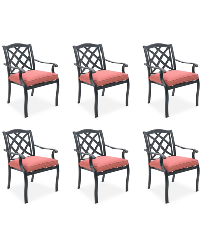 AGIO WYTHBURN MIX AND MATCH LATTICE OUTDOOR DINING CHAIRS, SET OF 6, CREATED FOR MACY'S