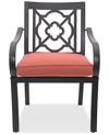 Agio St Croix Outdoor Dining Chair In Peony Brick Red