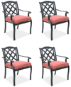 AGIO WYTHBURN MIX AND MATCH LATTICE OUTDOOR DINING CHAIRS, SET OF 4