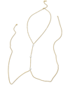 ADORNIA 14K GOLD-PLATED IMITATION PEARL ADJUSTABLE BODY CHAIN
