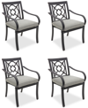 Agio St Croix Outdoor 4-pc Dining Chair Bundle Set In Oyster Light Grey