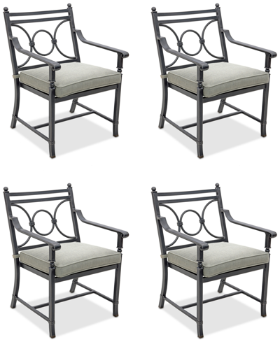 AGIO WYTHBURN MIX AND MATCH SCROLL OUTDOOR DINING CHAIRS, SET OF 4, CREATED FOR MACY'S