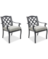 AGIO WYTHBURN MIX AND MATCH LATTICE OUTDOOR DINING CHAIRS, SET OF 2