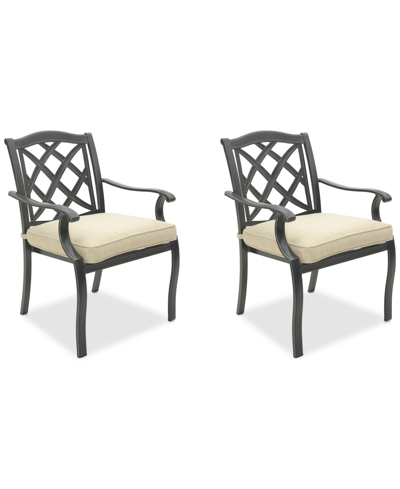 AGIO WYTHBURN MIX AND MATCH LATTICE OUTDOOR DINING CHAIRS, SET OF 2