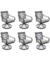 AGIO ST CROIX OUTDOOR 6-PC SWIVEL CHAIR BUNDLE SET