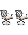 AGIO WYTHBURN MIX AND MATCH LATTICE OUTDOOR SWIVEL CHAIRS, SET OF 2