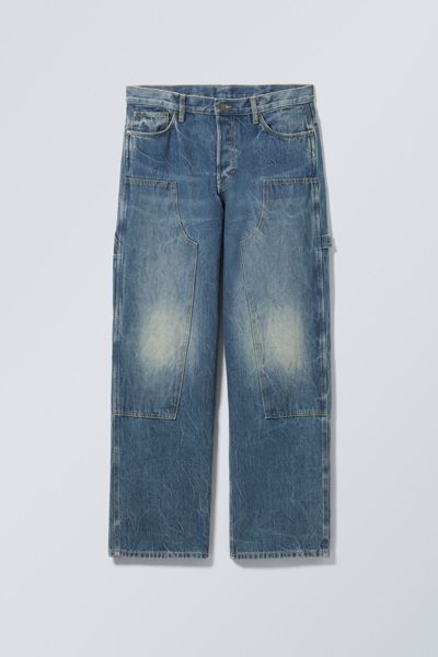 Weekday Sphere Relaxed Carpenter Jeans In Blue