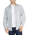 Tailorbyrd Long Sleeve Flannel Button-up Shirt In Dark Grey
