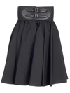 Alaïa Alaia Cotton Flared Skirt In Black