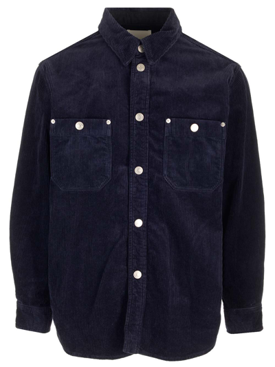 Isabel Marant 'ritchie' Midnight Blue Cotton Blend Shirt Man