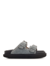 Isabel Marant Blue Lennyo Buckle Sandals In Light Blue